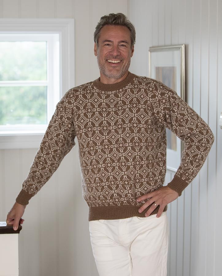 Tollak Sweater in Viking Garn Alpaca Storm