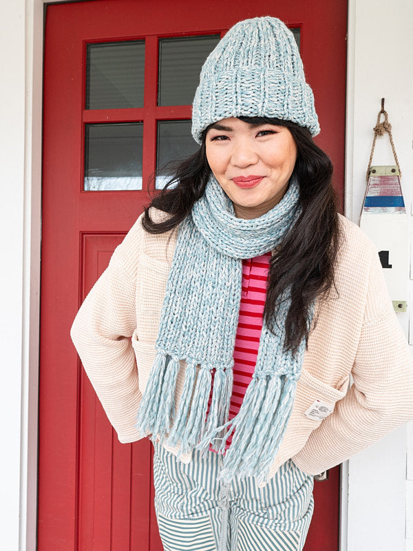 Duckie Beanie and Scarf Hat Knitting Pattern