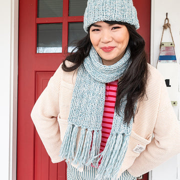 Duckie Beanie and Scarf Hat Knitting Pattern