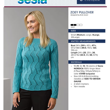 Sesia Zoey Pullover Jumper Knitting Pattern