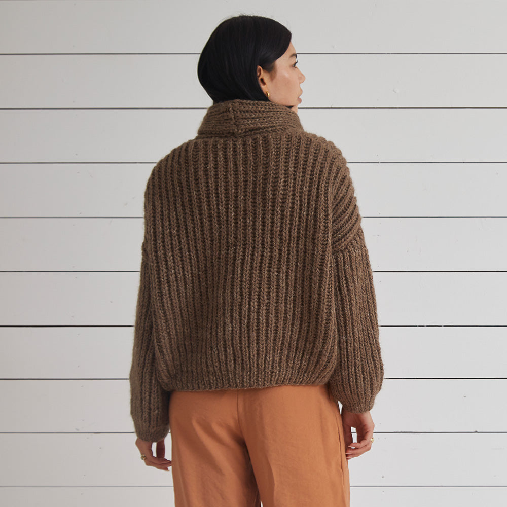 Debbie Bliss Katie Shawl Collar Sweater Knitting Pattern