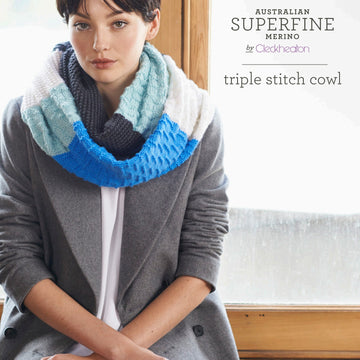 Cleckheaton Triple Stitch Cowl Knitting Pattern