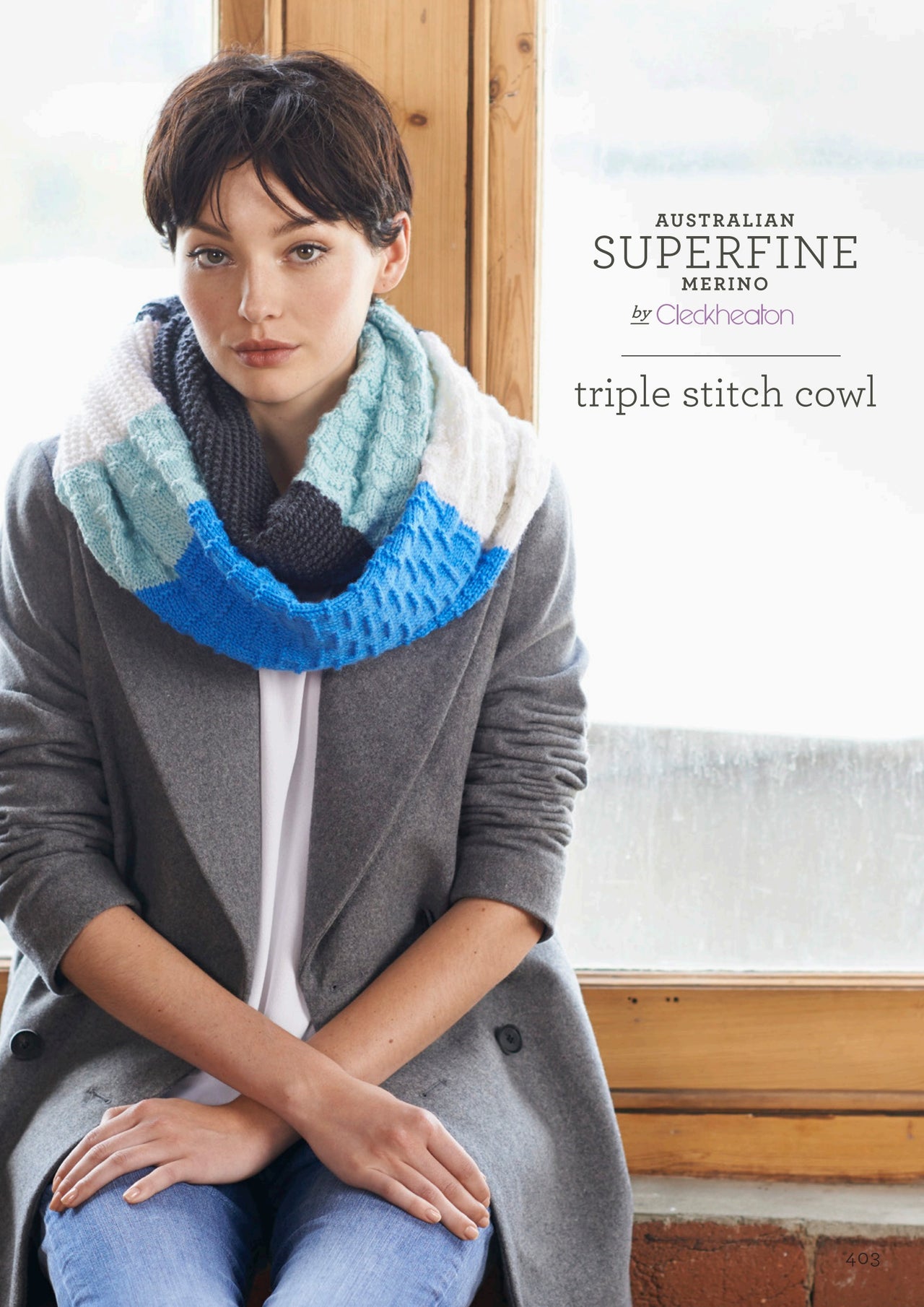 Cleckheaton Triple Stitch Cowl Knitting Pattern