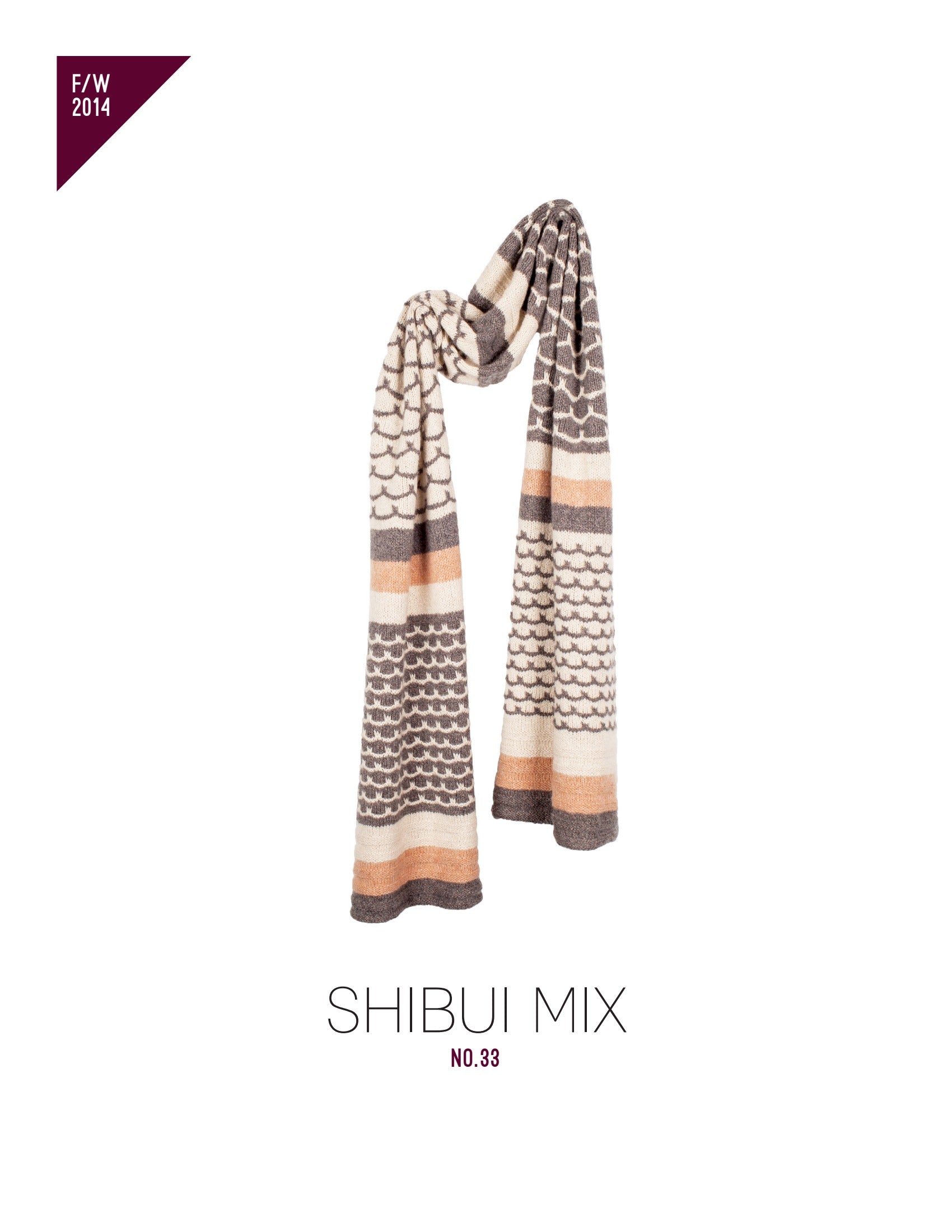 Shibui Knits Mix No. 33 Scarf Knitting Pattern