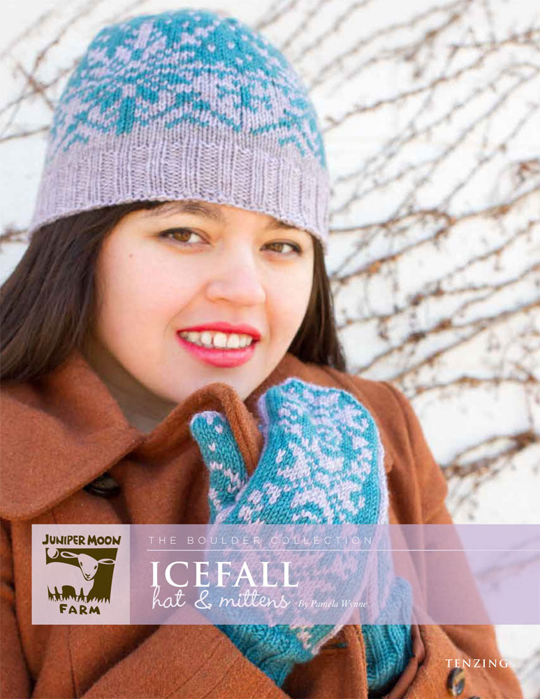 Icefall Hat & Mittens Knitting Pattern