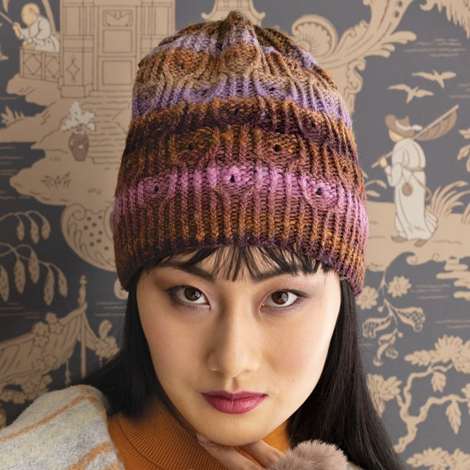 Noro Alternating Rib Hat Knitting Pattern