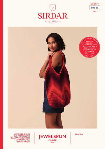Chevron Glow Crochet Tote in Sirdar Jewelspun Ombre - 10928 PDF