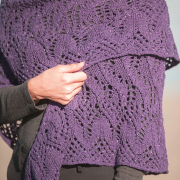 Cascade Yarns DK Flame Tree -Beaded- Shawl Knitting Pattern