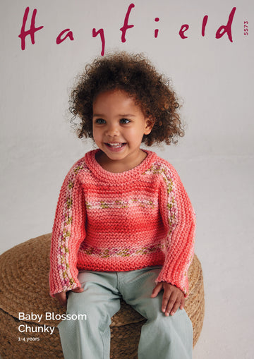 Hayfield Flower Show Sweater Jumper Knitting Pattern