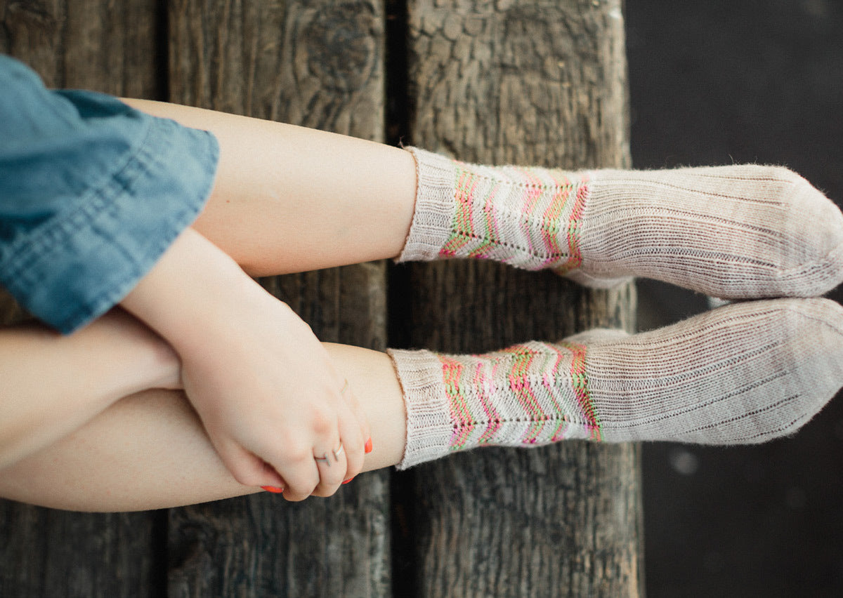 SweetGeorgia Petal Socks Knitting Pattern