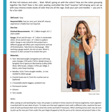 Patty's Knits Abbie Bargello Scarf Knitting Pattern