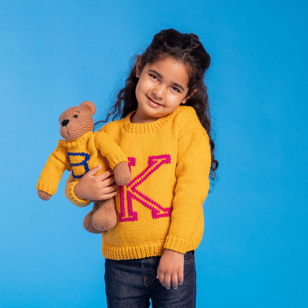 Paintbox Yarns Alphabet Teddy Bear Knitting Pattern