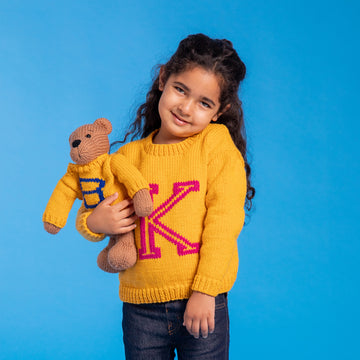 Paintbox Yarns Alphabet Teddy Bear Knitting Pattern