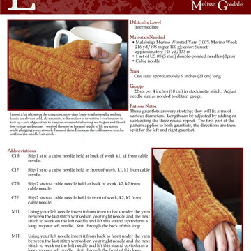 Stick Chick Knits Echoes Gloves Knitting Pattern