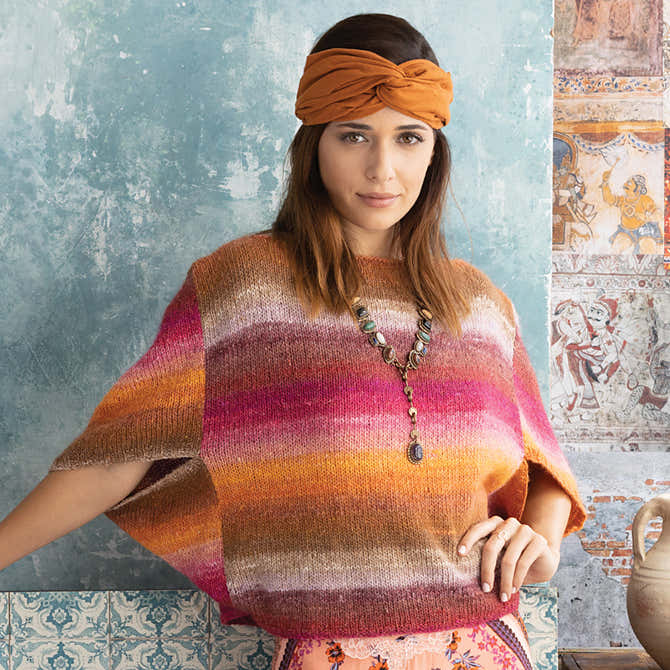 Noro Stockinette Shrug Jumper Knitting Pattern