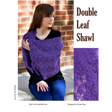 Jojoland Double Leaf Shawl Wrap Knitting Pattern