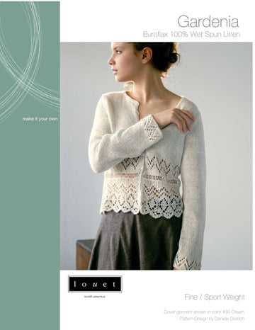 Louet Gardenia Cardigan Knitting Pattern