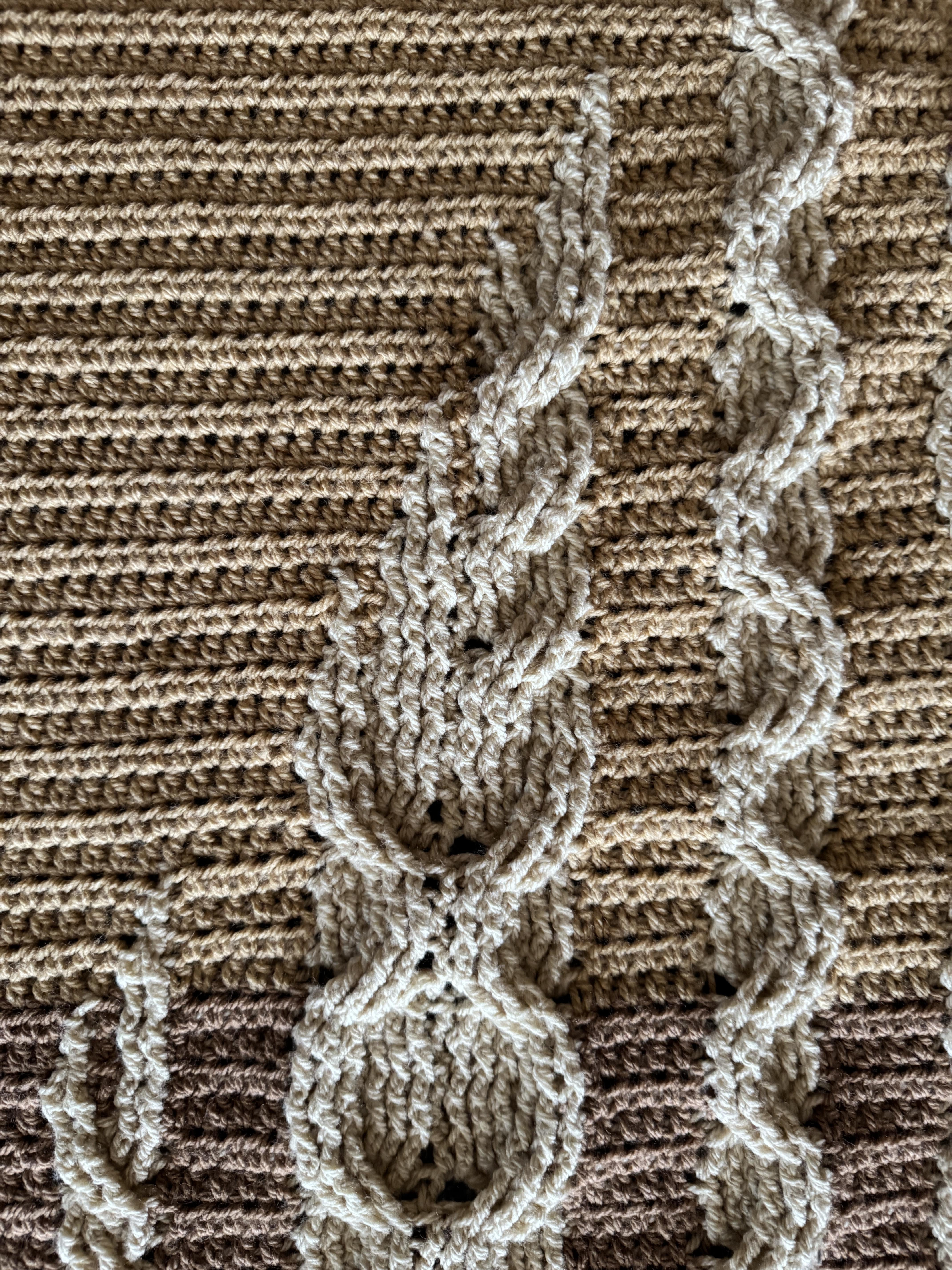 Crochet Cappuccino Throw
