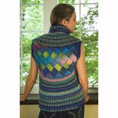 Plymouth Yarn 2516 Entrelac Shrug Knitting Pattern