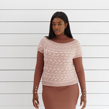 Debbie Bliss Sideways Cable Top Knitting Pattern