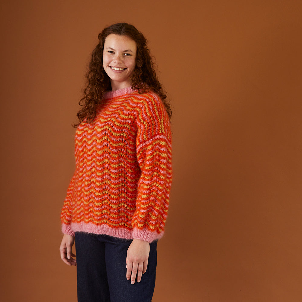 Debbie Bliss Bailey Ripple Sweater Knitting Pattern