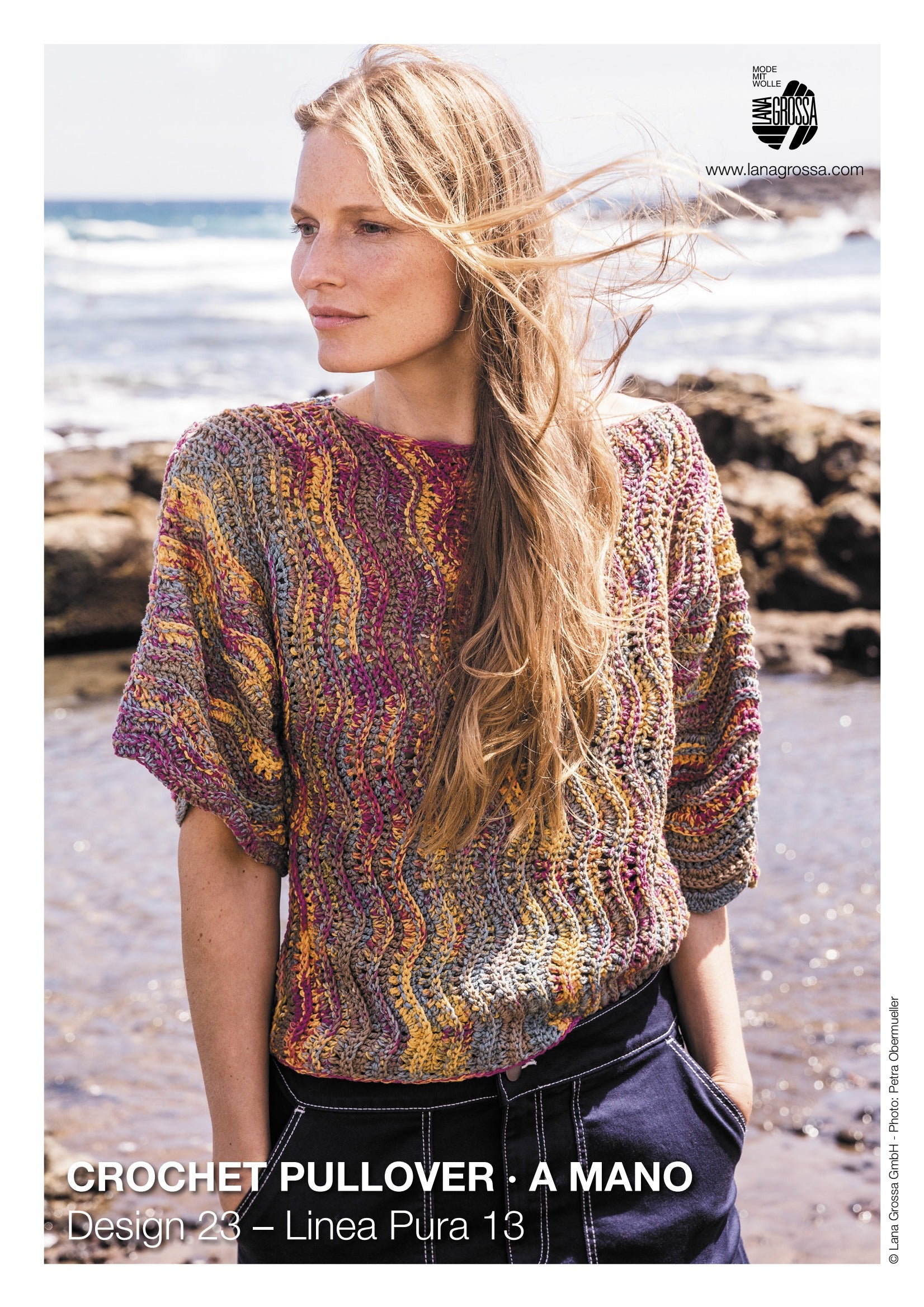 Lana Grossa Crocheted Pullover Pattern