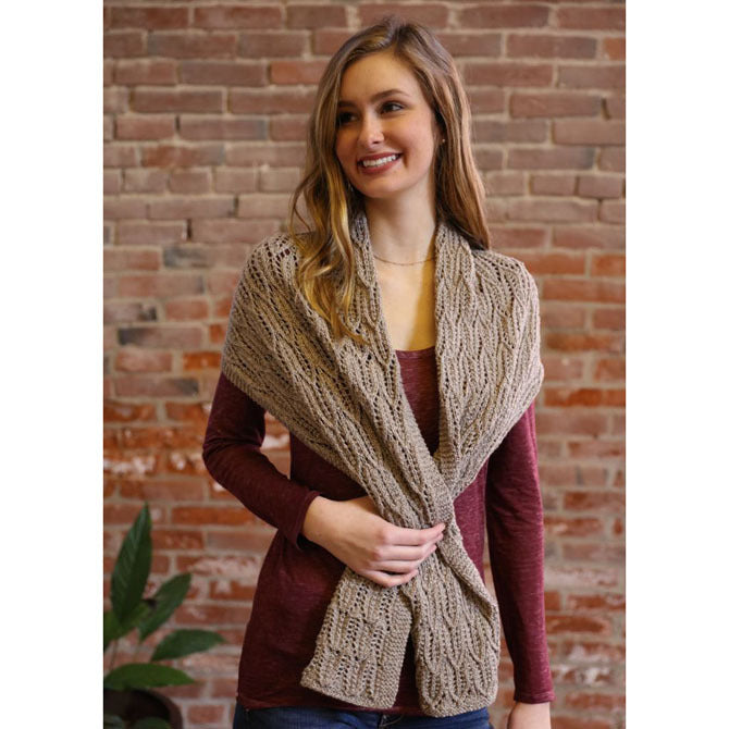 Plymouth Yarn 3331 Shawl Wrap Knitting Pattern
