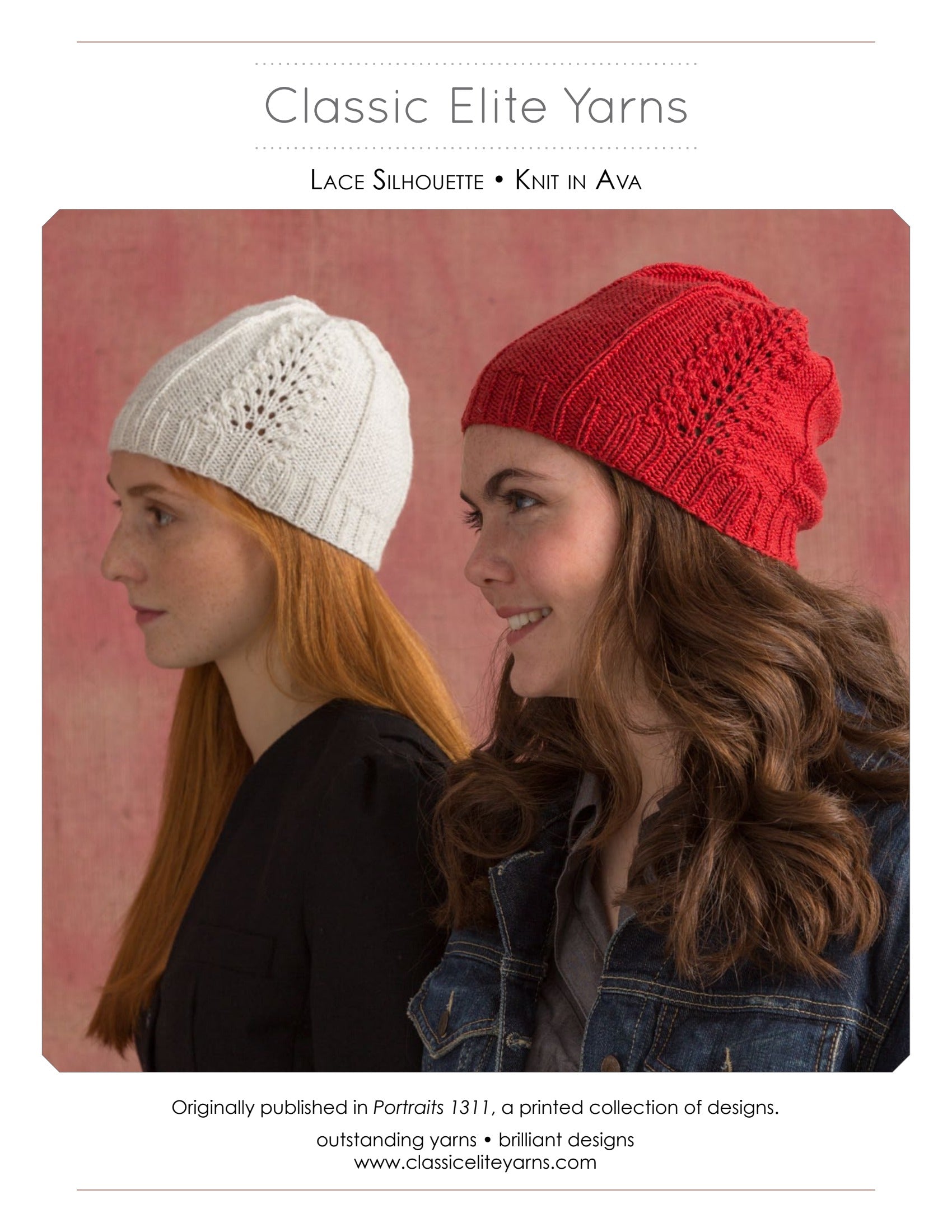 Classic Elite Yarns Lace Silhouette Hat Knitting Pattern