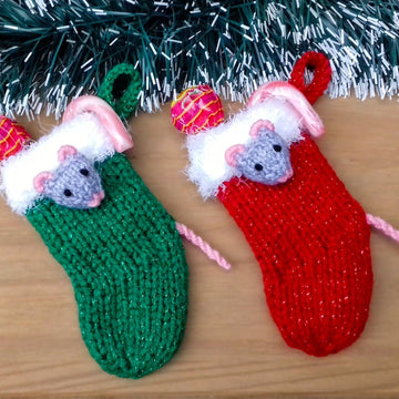 Christmas Mice - Mini Treat Stockings