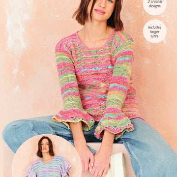 Crochet T-Shirt & Sweater in Stylecraft Cotton Twist DK & Colour Burst DK PDF