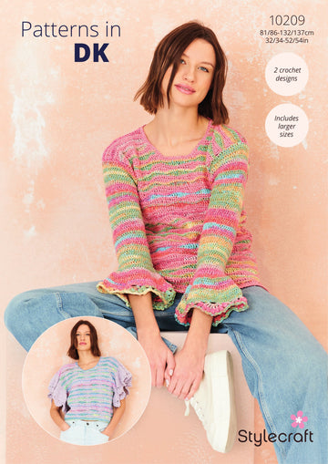 Crochet T-Shirt & Sweater in Stylecraft Cotton Twist DK & Colour Burst DK PDF