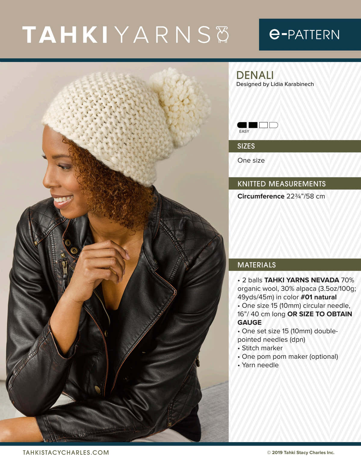 Tahki Yarns Denali Knitting Pattern