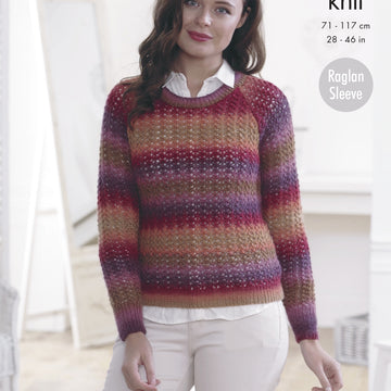 Round & V Neck Sweaters Jumper Knitting Pattern