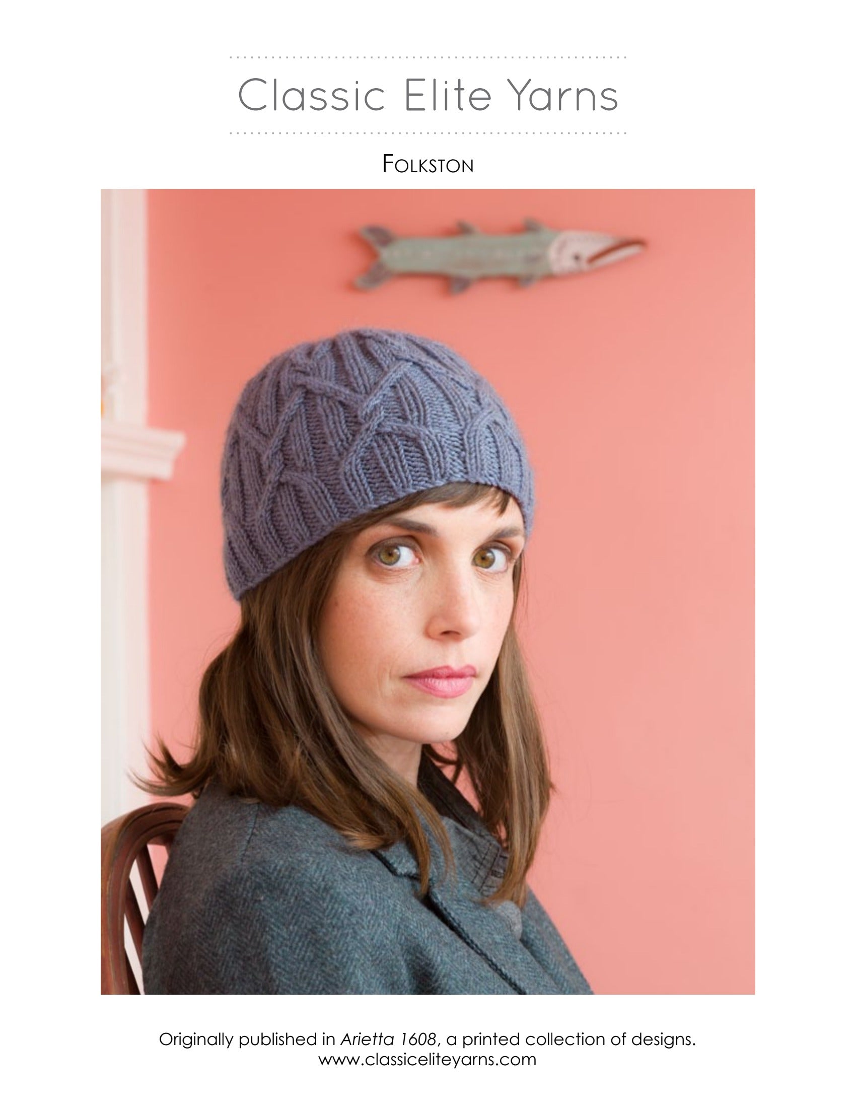 Classic Elite Yarns Folkston Hat Knitting Pattern