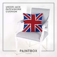 Paintbox Yarns Union Jack Patchwork Cushion Knitting Pattern
