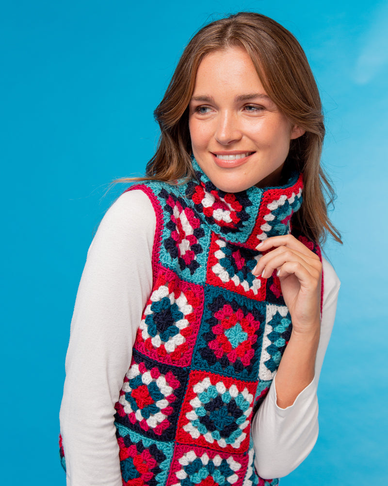 Paintbox Yarns Feel Good Granny Square Tank Crochet Pattern