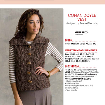 Tahki Yarns Conan Doyle Vest Knitting Pattern
