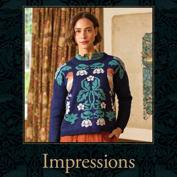 Impressions Four Knitting Patterns in Morris DK by Debbie Bliss & ChloÃƒÂ© Elizabeth Birch