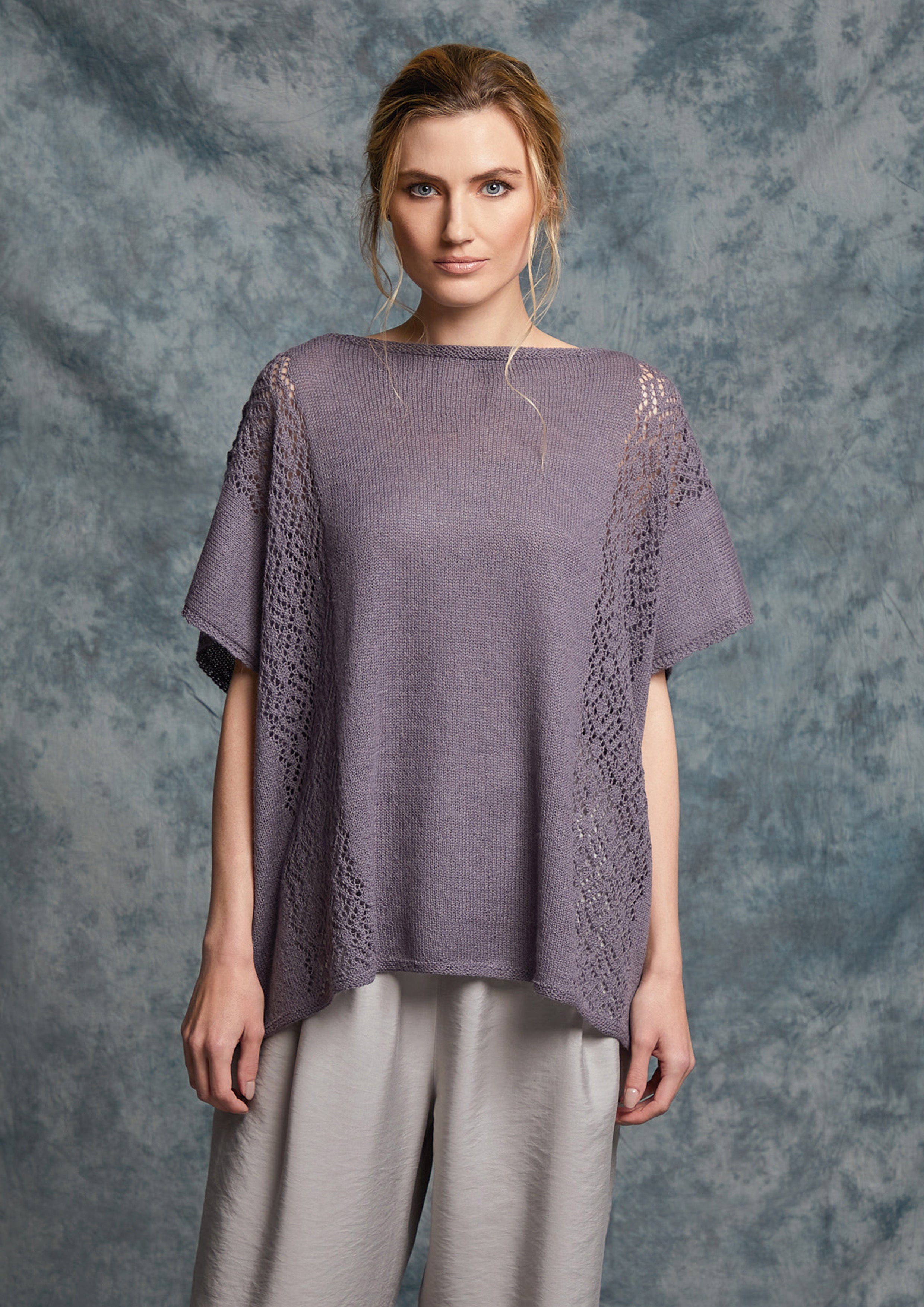 Okra Poncho Cape Knitting Pattern