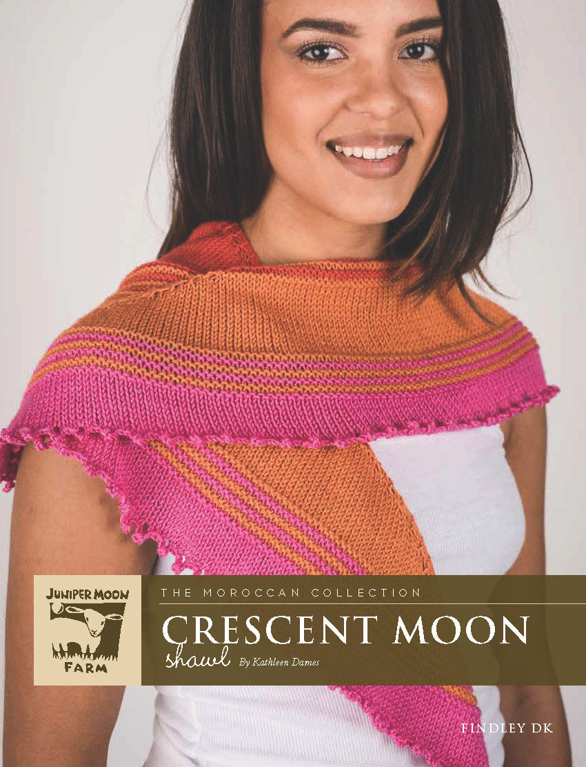 Crescent Moon Shawl Wrap Knitting Pattern