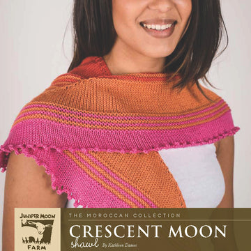 Crescent Moon Shawl Wrap Knitting Pattern