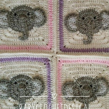 Elephant tile blanket