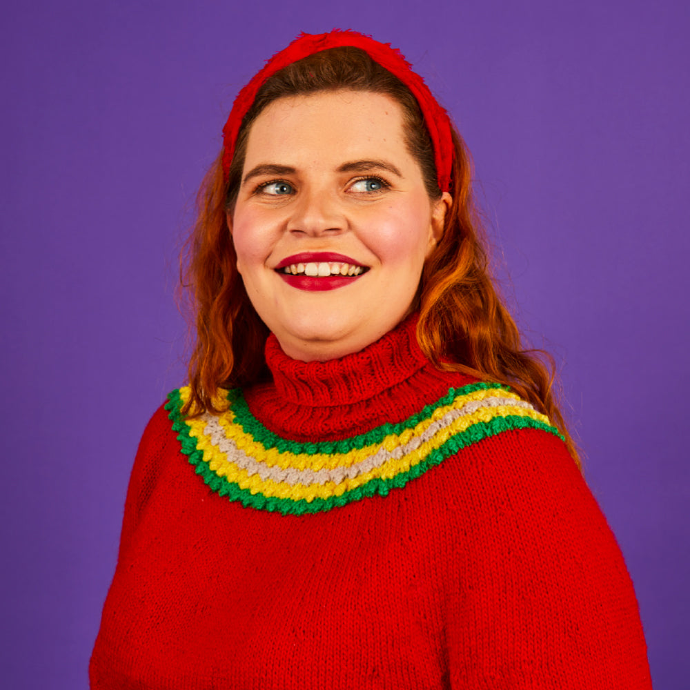 Paintbox Yarns Bobble Yoke Jumper Knitting Pattern
