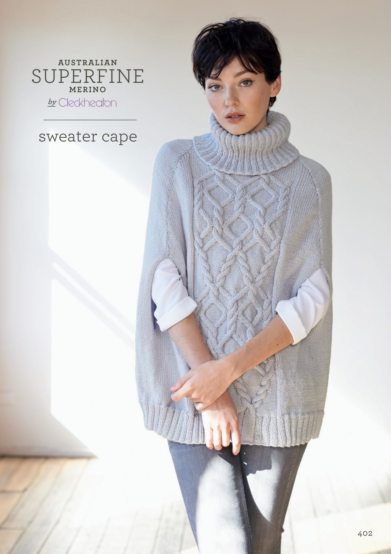 Cleckheaton Sweater Cape Knitting Pattern