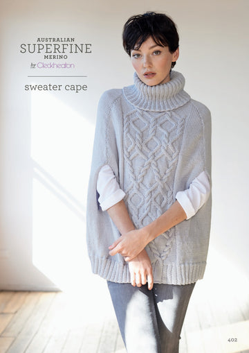 Cleckheaton Sweater Cape Knitting Pattern