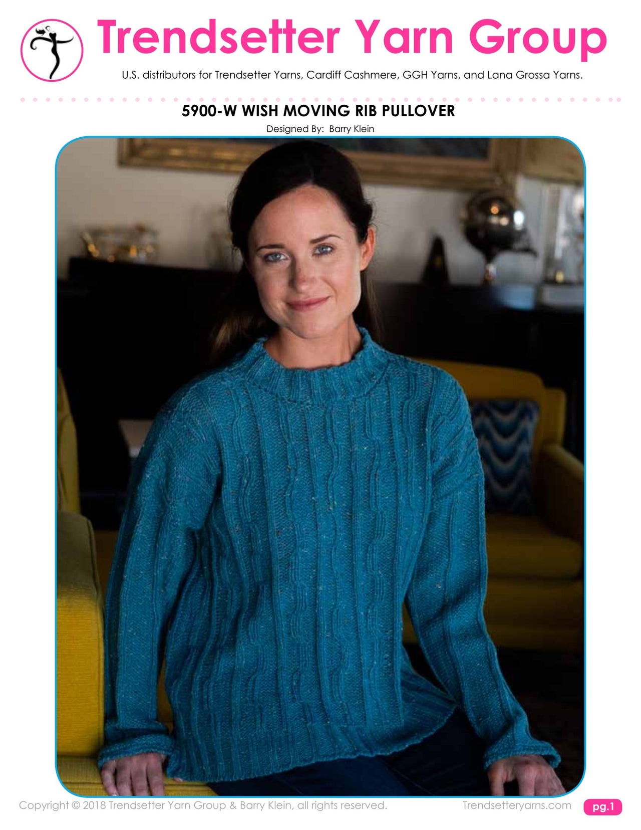 Trendsetter Yarns 5900W Wish - Moving Rib Pullover PDF