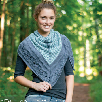 Universal Yarn Blue Oak Shawl Wrap Knitting Pattern