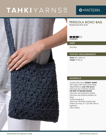 Tahki Yarns Pergola Boho Bag PDF
