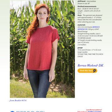 Berroco Oxalis Jumper Knitting Pattern