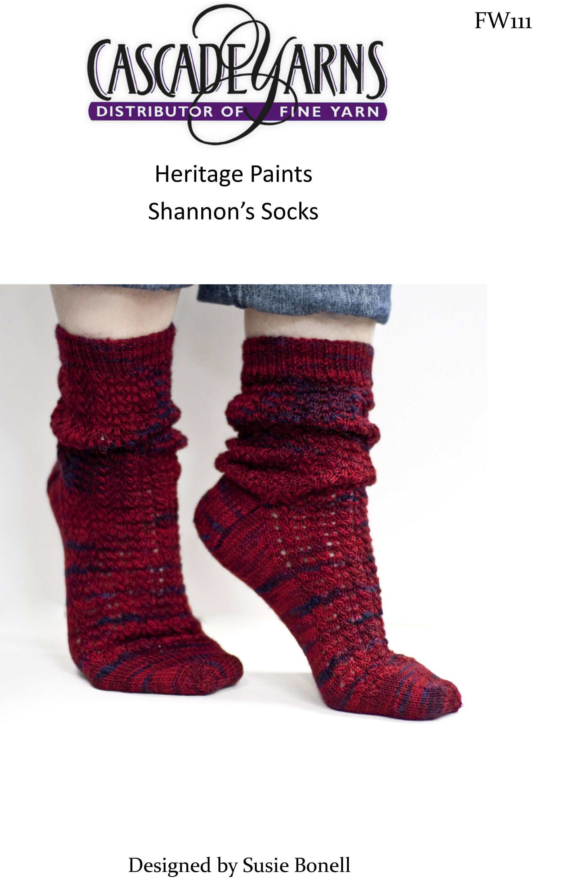Cascade Yarns FW Shannon's Socks Knitting Pattern